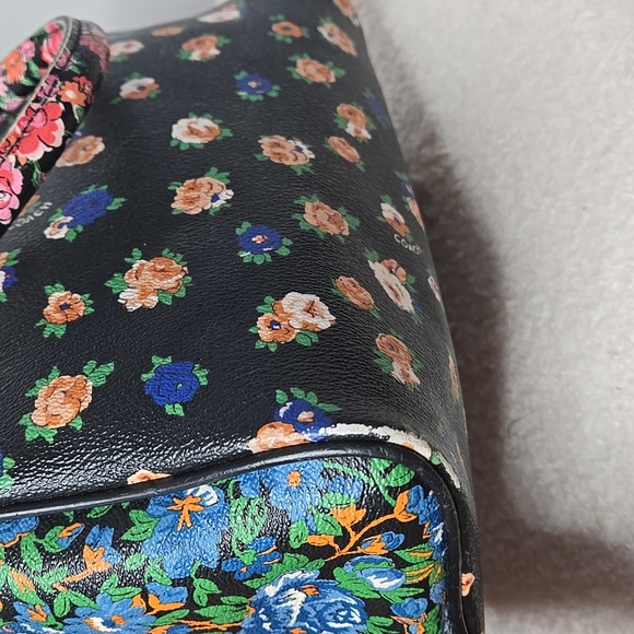 Coach Black Floral Handbag - Picture 13 of 17